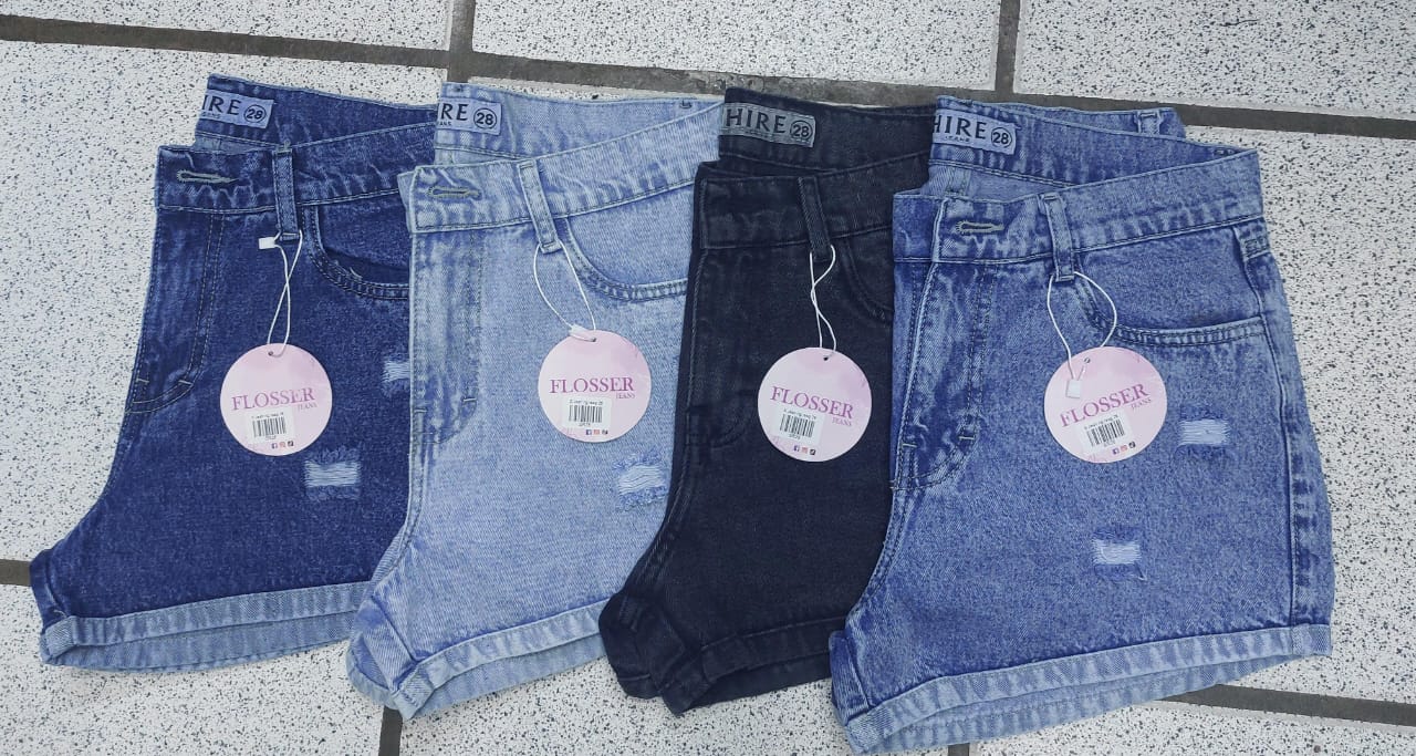 SHORT JEAN MOM NEGRO HUMO - 3