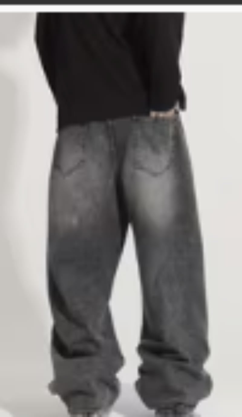 PANTALON JEAN BAGGY GRIS OSCURO - 2