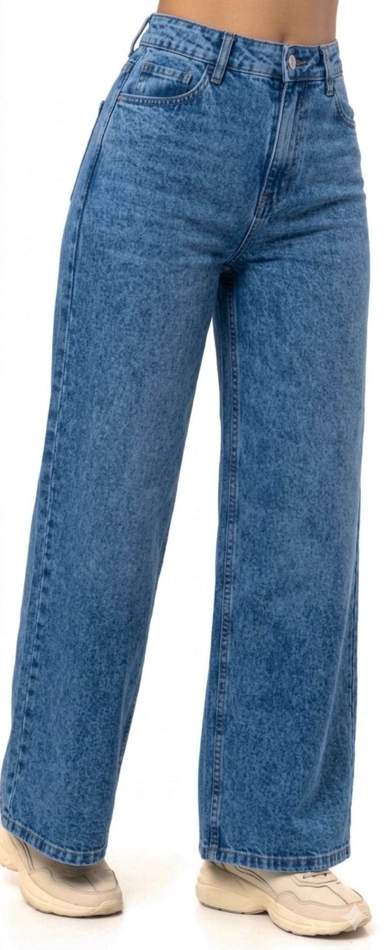 PANTALON JEAN WIDE LEG PARA MUJER - 1