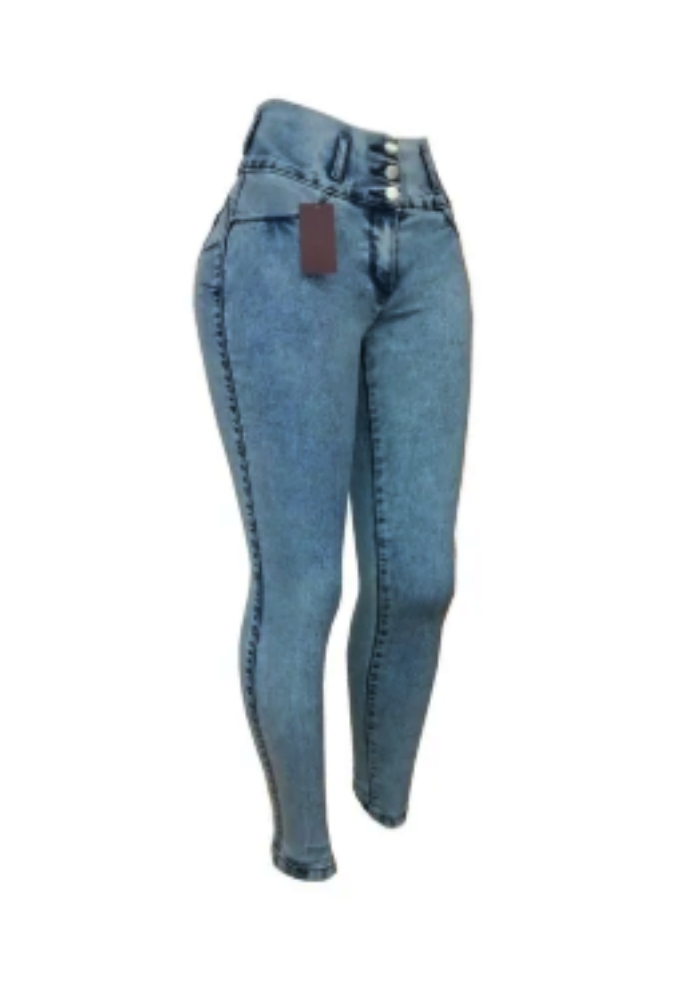 PANTALON JEAN FAJA 3 BOTONES - 1