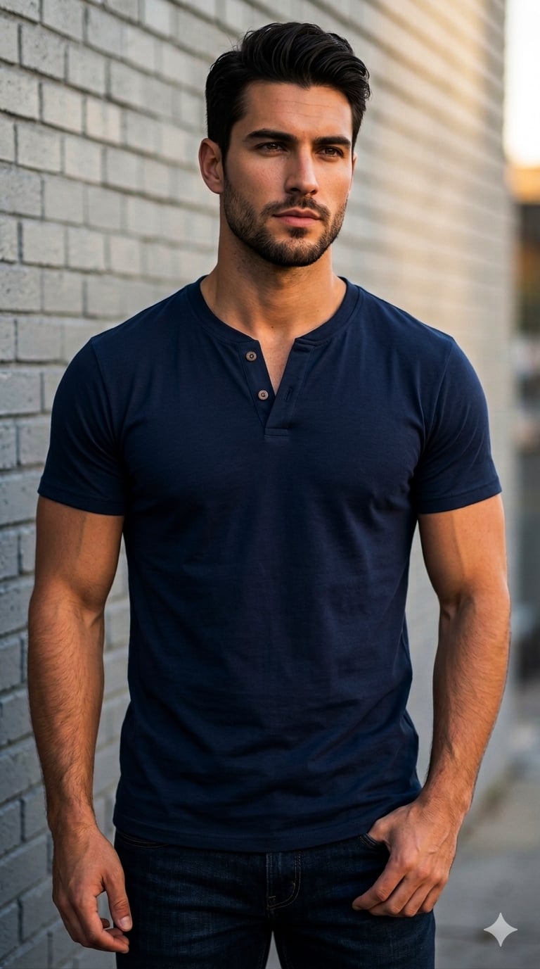 POLO PARA HOMBRE SLIM FIT CUELLO V - 1