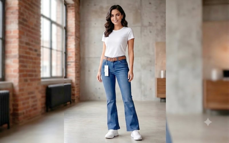 PANTALON JEAN SIRENA STRECH NEVADO - 1