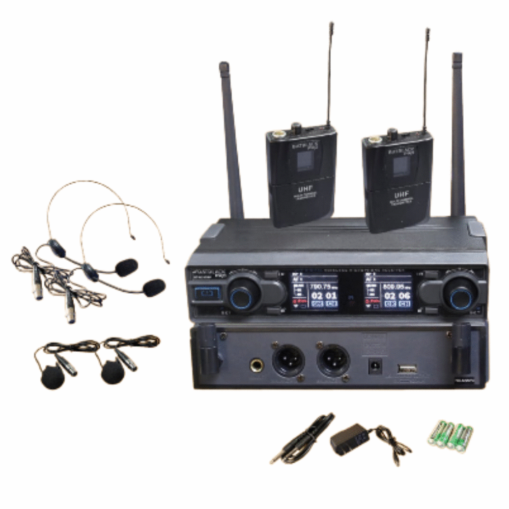 MICROFONO INALAMBRICO TIPO VINCHA UHF BATBLACK BT-D332BP - 1