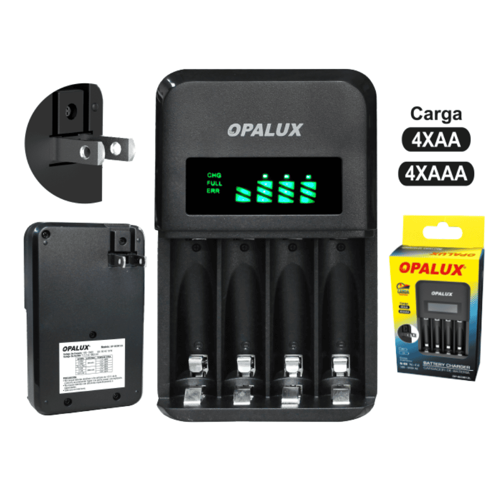 CARGADOR PARA PILAS AA/AAA OPALUX OP-BC9012L - 1