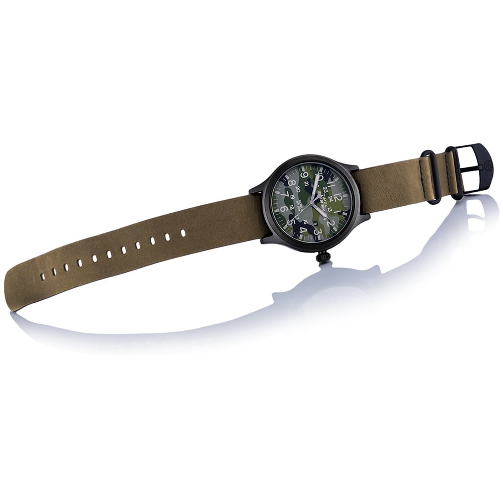 RELOJ TIMEX HOMBRE TW4B06600 EXPEDITION SCOUT 43 LUZ FONDO INDIGLO CORREA MARRÓN CUERO - 4