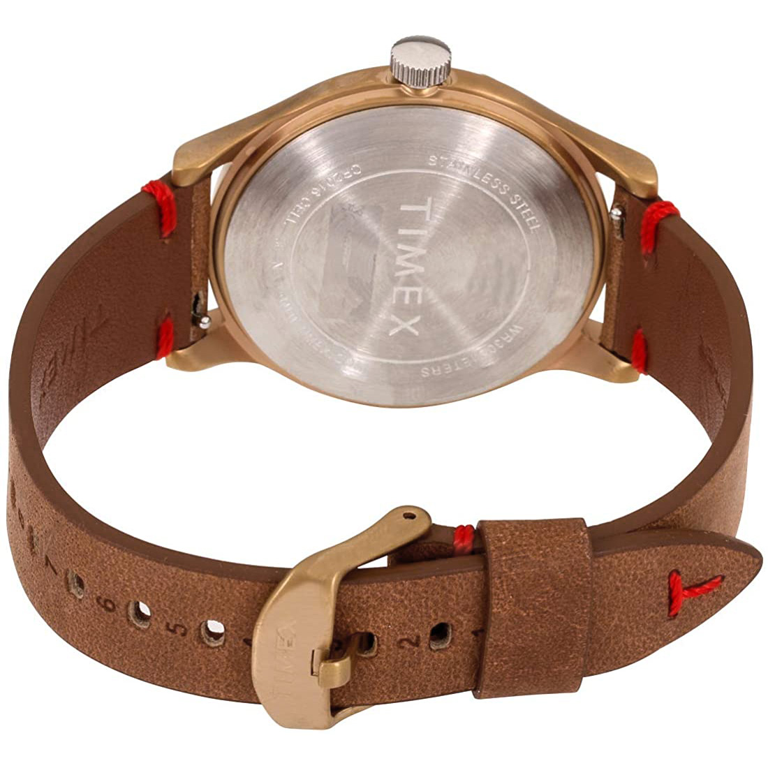 RELOJ TIMEX HOMBRE TW2R96700 MK1 LUZ FONDO INDIGLO CORREA MARRÓN DORADO CUERO - 5