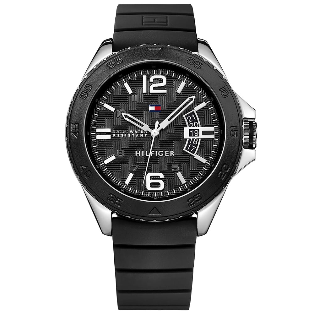 RELOJ TOMMY HILFIGER HOMBRE ANÁLOGO 1791203 CODY CORREA NEGRO ACERO INOXIDABLE SILICONA - 1