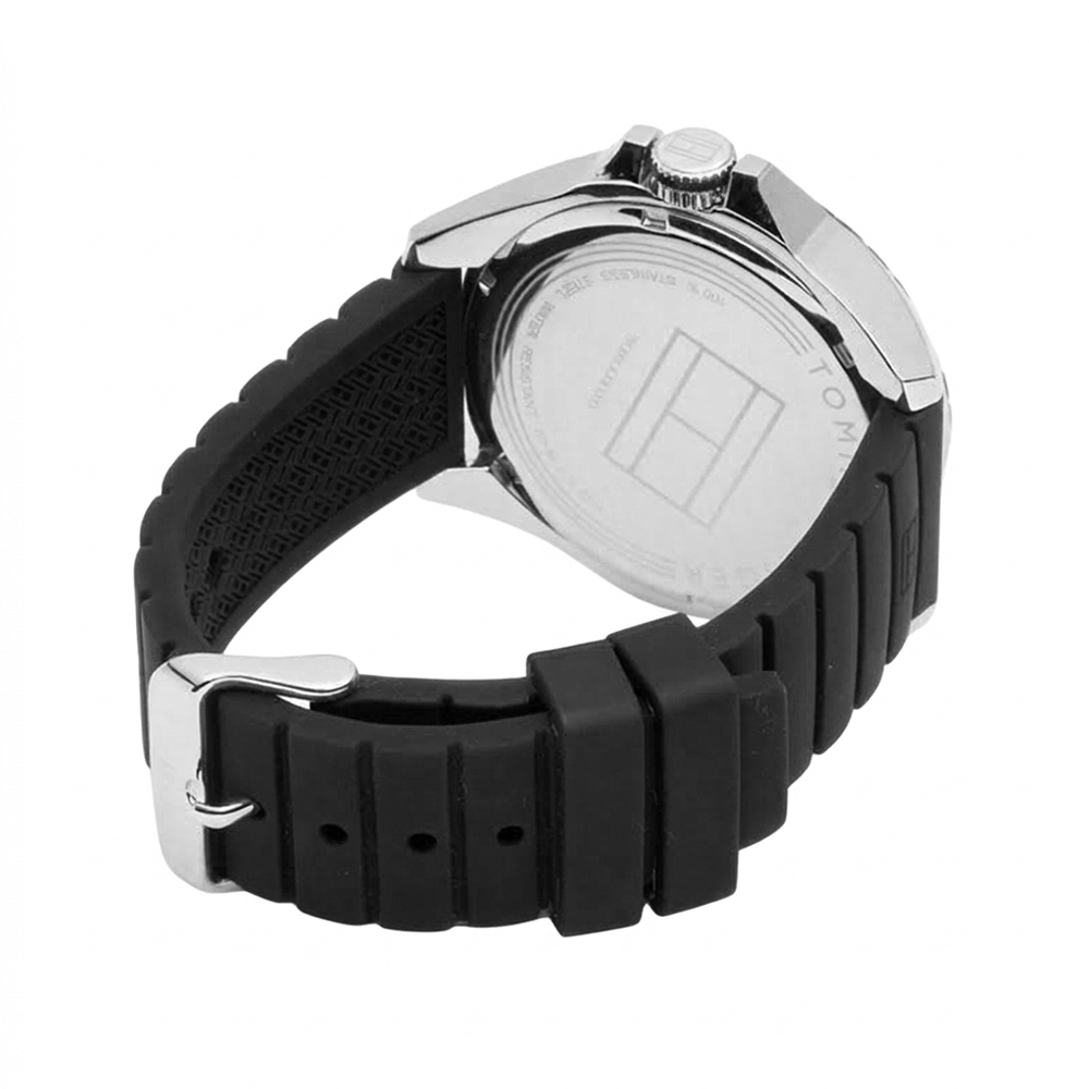 RELOJ TOMMY HILFIGER HOMBRE ANÁLOGO 1791203 CODY CORREA NEGRO ACERO INOXIDABLE SILICONA - 6