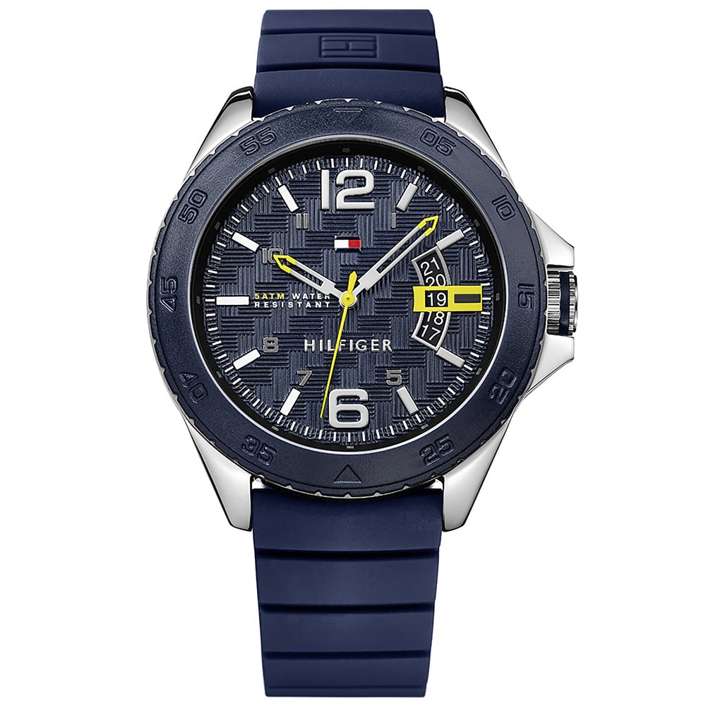 RELOJ TOMMY HILFIGER HOMBRE ANÁLOGO 1791204 CODY CORREA AZUL ACERO INOXIDABLE SILICONA - 1