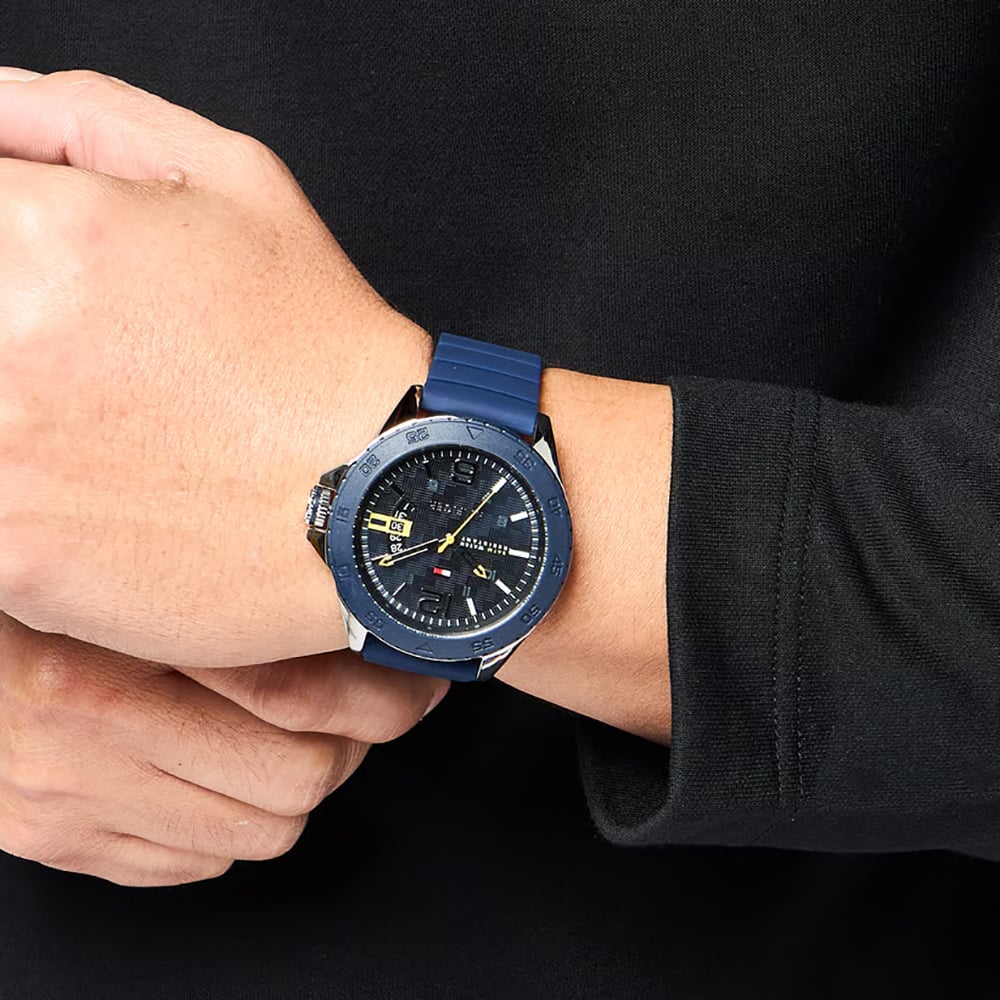 RELOJ TOMMY HILFIGER HOMBRE ANÁLOGO 1791204 CODY CORREA AZUL ACERO INOXIDABLE SILICONA - 4