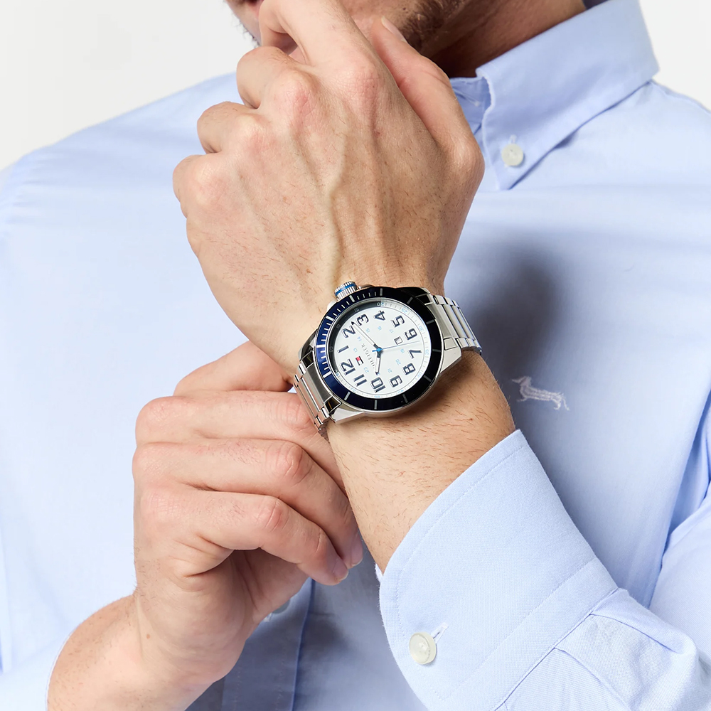 RELOJ TOMMY HILFIGER HOMBRE ANÁLOGO 1791073 FECHA PLATEADO BLANCO ACERO INOXIDABLE - 6