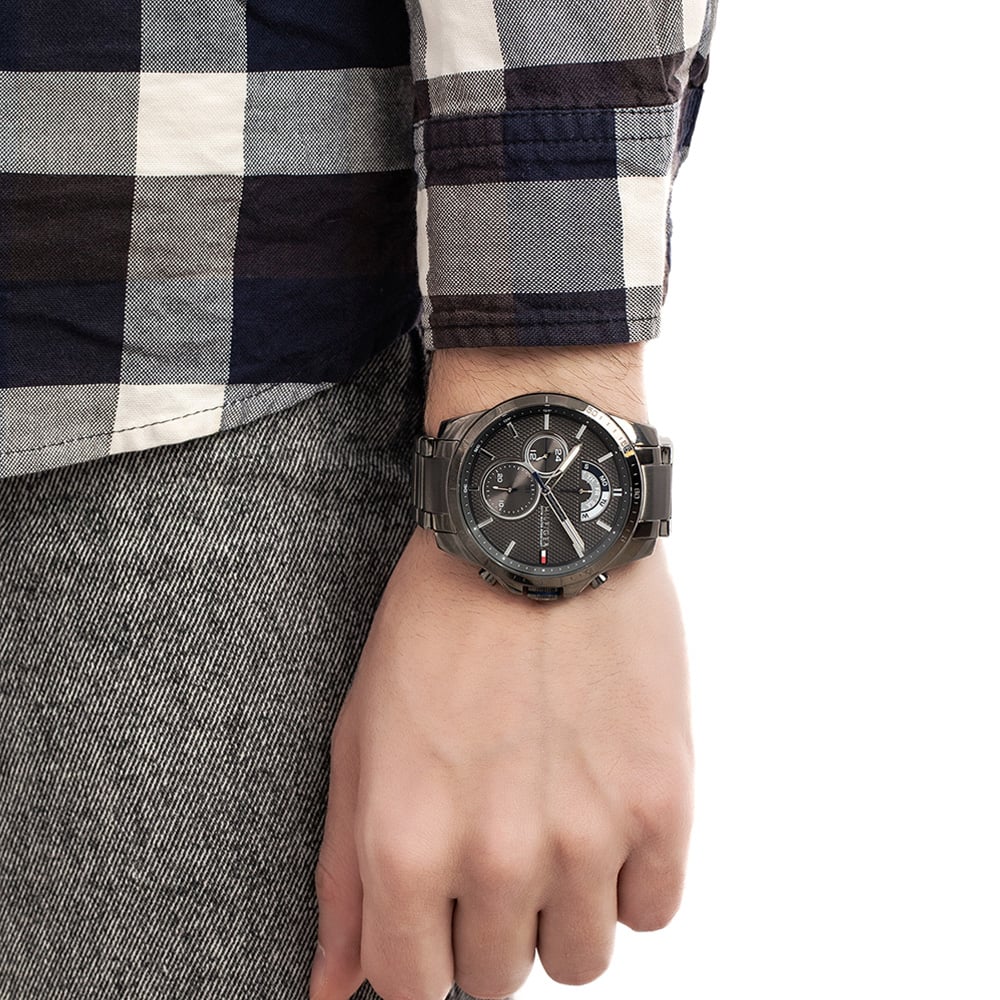 RELOJ TOMMY HILFIGER HOMBRE ANÁLOGO 1791347 COOL SPORT MULTIFUNCIONAL GRIS GUNMETAL - 4