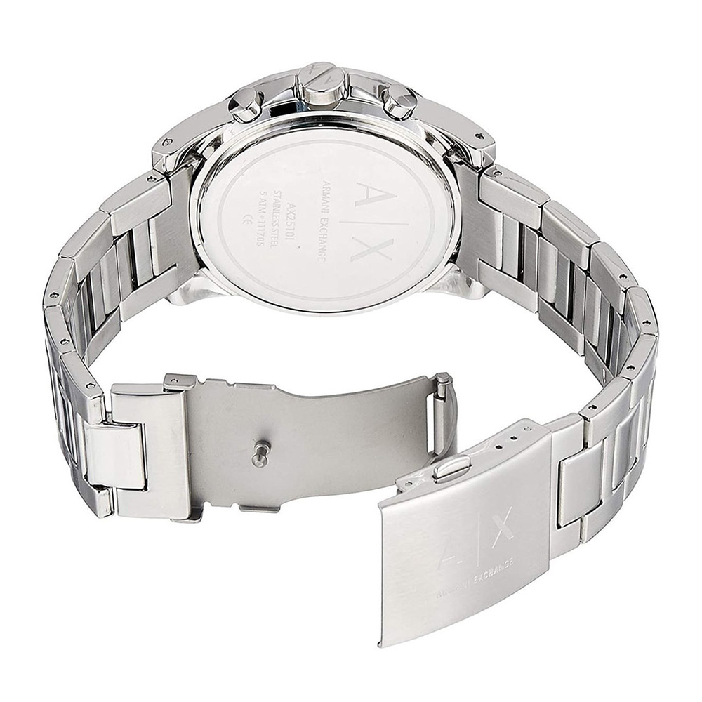 RELOJ ARMANI EXCHANGE HOMBRE ANÁLOGO AX2509 OUTERBANKS FECHA CRONÓMETRO DIAL AZUL ACERO INOXIDABLE - 8