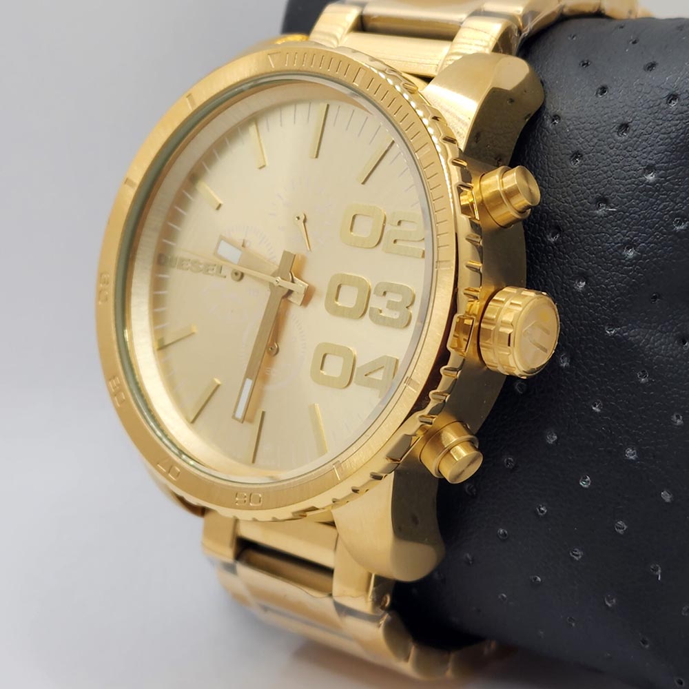 RELOJ HOMBRE ANÁLOGO DIESEL DOUBLE DOWN DZ4268 CRONÓMETRO ACERO INOXIDABLE DORADO - 2