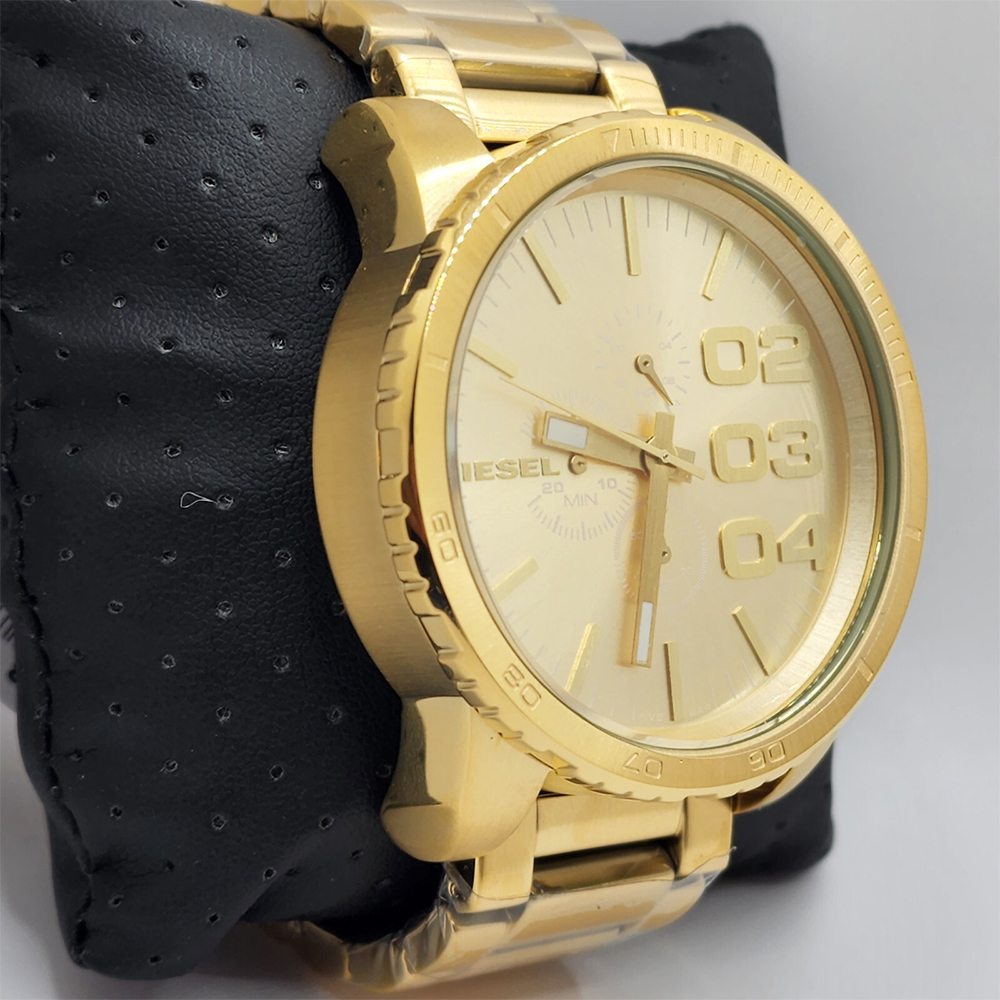 RELOJ HOMBRE ANÁLOGO DIESEL DOUBLE DOWN DZ4268 CRONÓMETRO ACERO INOXIDABLE DORADO - 4