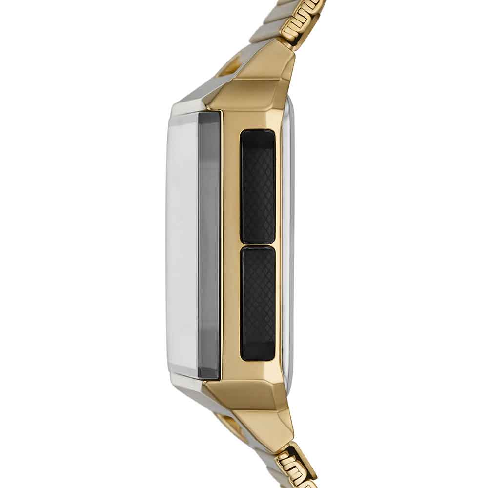 RELOJ HOMBRE DIGITAL DIESEL CHOPPED DZ1969 ACERO INOXIDABLE DORADO LUZ DE FONDO - 3