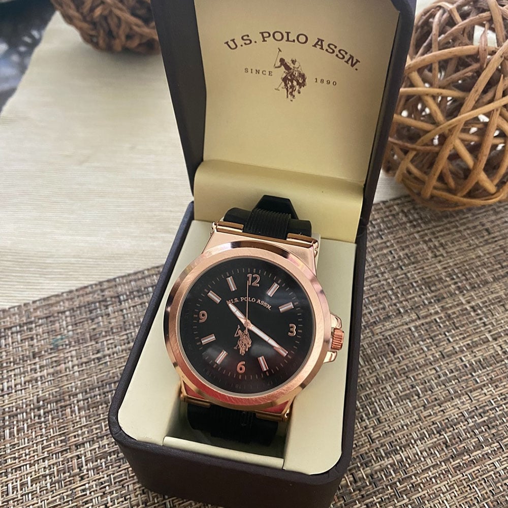 RELOJ U.S. POLO ASSN. USC90006 ANÁLOGO PARA HOMBRE CORREA DE SILICONA Y DIAL NEGRO - 4