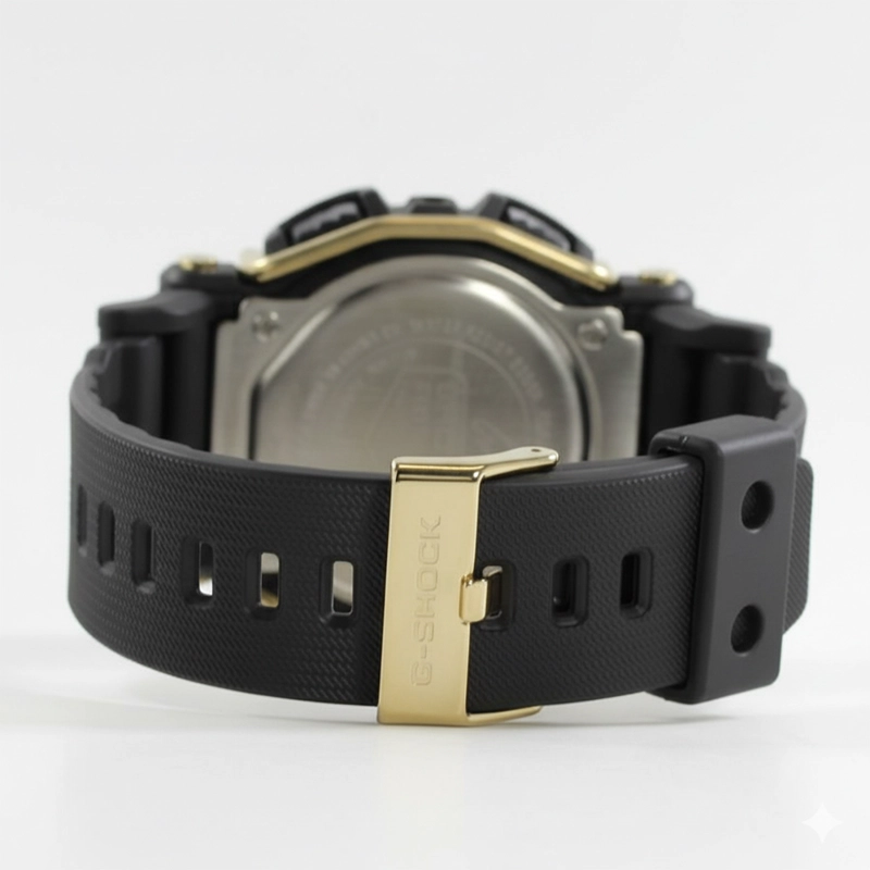 RELOJ CASIO G-SHOCK GD-400GB-1B2 DIGITAL PARA HOMBRE LUZ LED RESINA NEGRO ACERO DORADO - 6