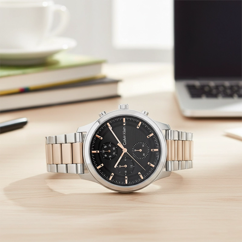 RELOJ CALVIN KLEIN 25200210 MULTIFUNCIONAL PARA HOMBRE ACERO INOXIDABLE DIAL NEGRO - 3