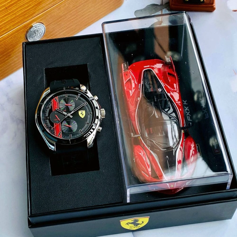 RELOJ FERRARI SPEEDRACER 0870060 SET CON AUTO DE COLECCIÓN PARA HOMBRE - 2