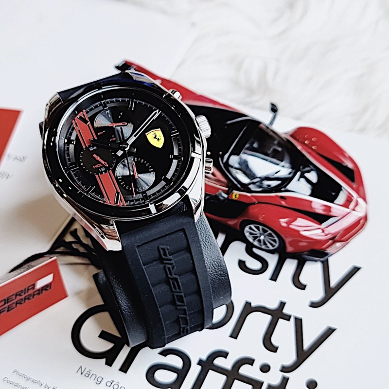 RELOJ FERRARI SPEEDRACER 0870060 SET CON AUTO DE COLECCIÓN PARA HOMBRE - 4