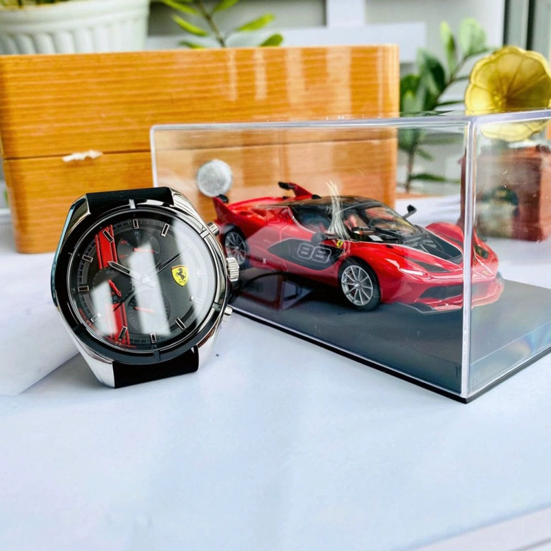 RELOJ FERRARI SPEEDRACER 0870060 SET CON AUTO DE COLECCIÓN PARA HOMBRE - 7