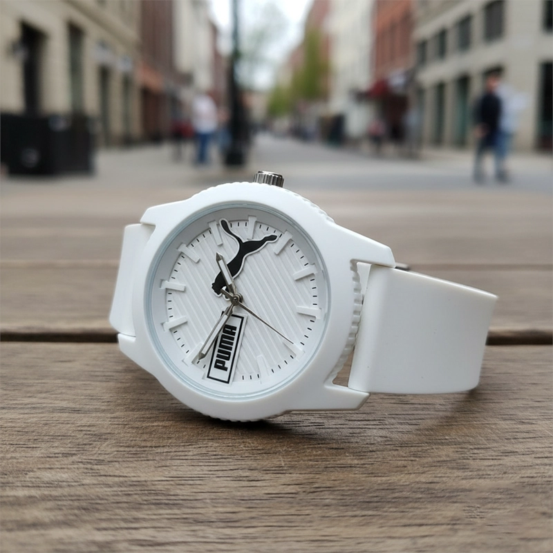 RELOJ PUMA ULTRAFRESH P5094 PARA HOMBRE CORREA DE SILICONA Y DIAL BLANCO - 4