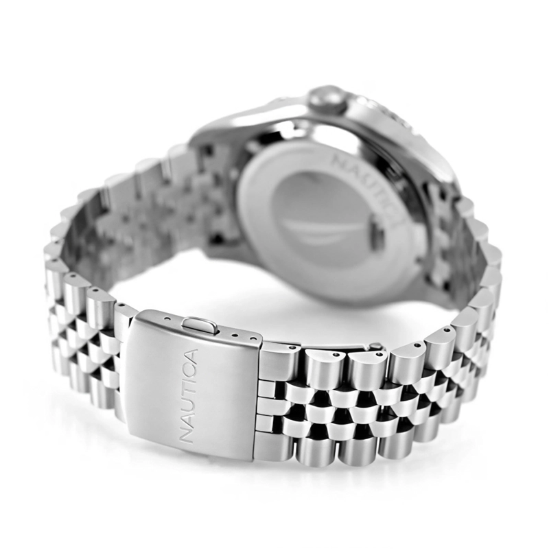 RELOJ NAUTICA PACIFIC BEACH NAPPBF146 SET 2 CORREAS PARA HOMBRE FECHA ACERO INOXIDABLE Y SILICONA - 7