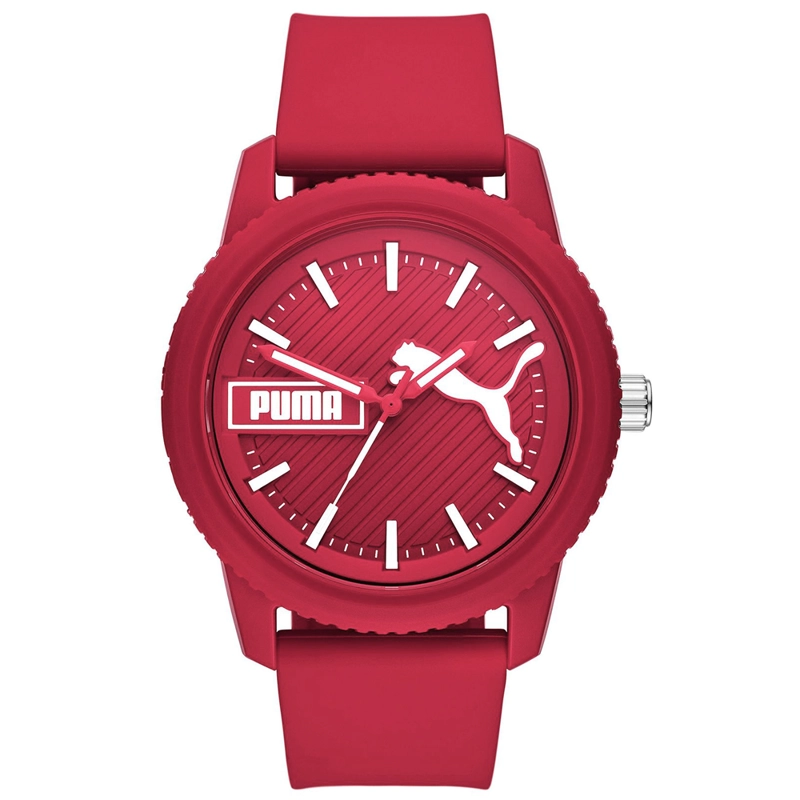RELOJ PUMA ULTRAFRESH P5083 PARA HOMBRE CORREA SILICONA ROJO - 1