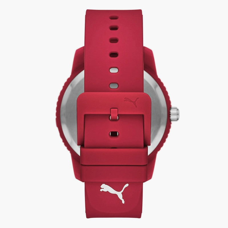 RELOJ PUMA ULTRAFRESH P5083 PARA HOMBRE CORREA SILICONA ROJO - 6