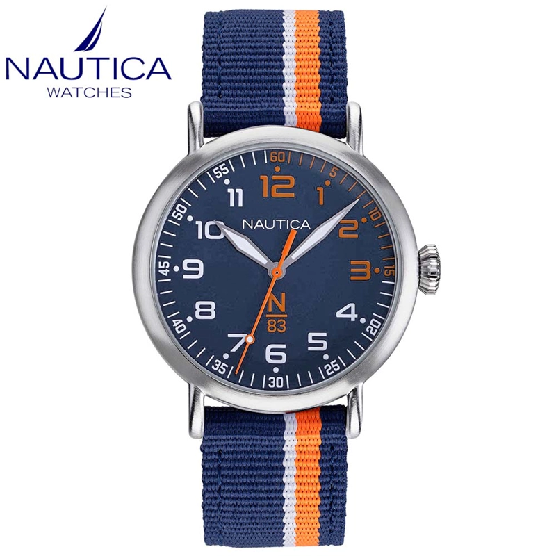 RELOJ NAUTICA WAKELAND NAPWLS912 PARA HOMBRE CORREA DE NYLON DIAL AZUL - 1