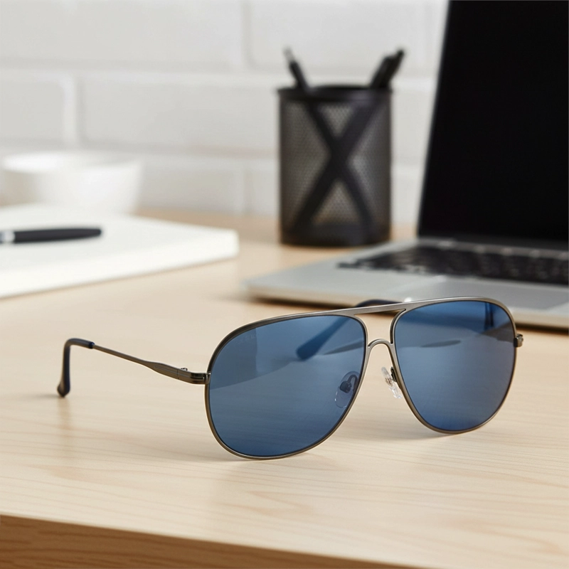 LENTES DE SOL PARA HOMBRE GUESS GF0208-08V GUNMETAL AZUL - 2