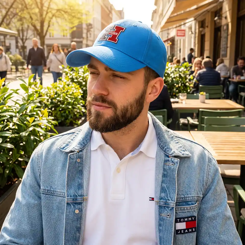 GORRA PARA HOMBRE TOMMY HILFIGER MAX XM04775 971 CELESTE - 4
