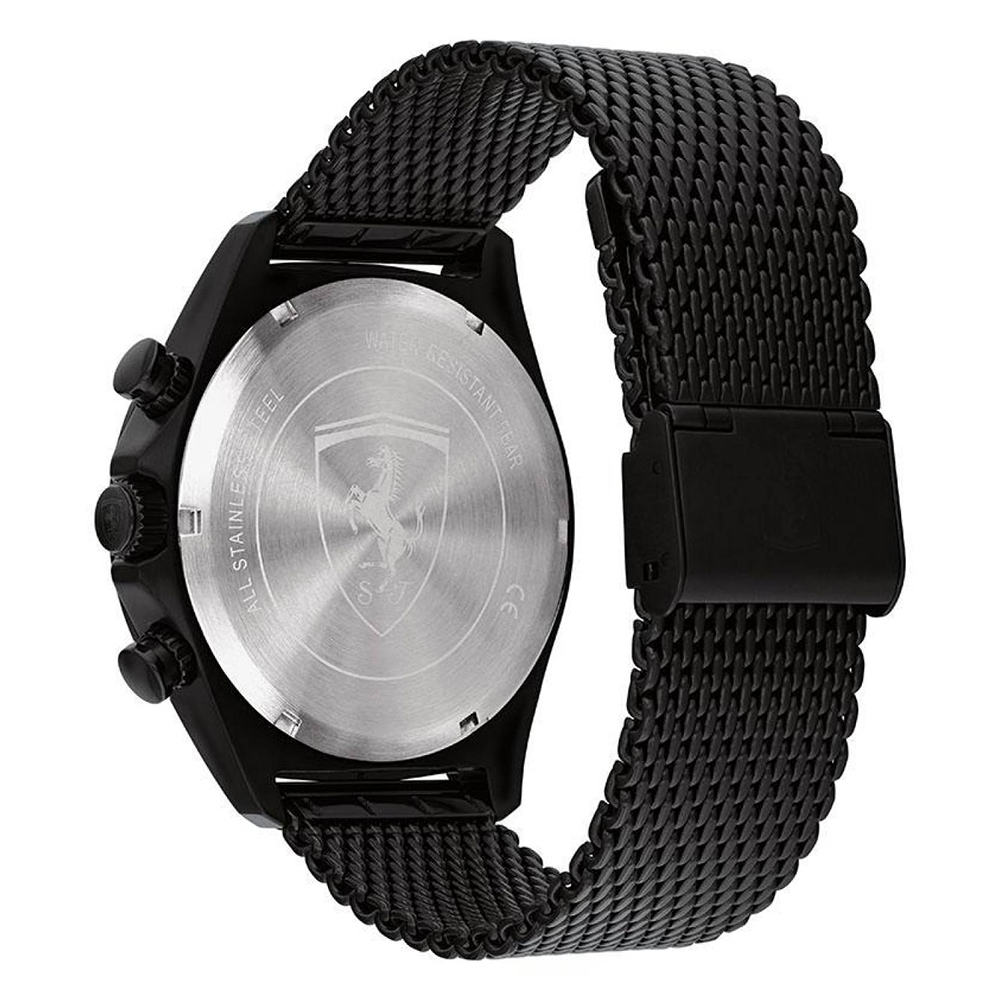 RELOJ HOMBRE ANÁLOGO FERRARI PILOTA EVO 0830827 FECHA CRONÓMETRO ACERO INOXIDABLE NEGRO - 6