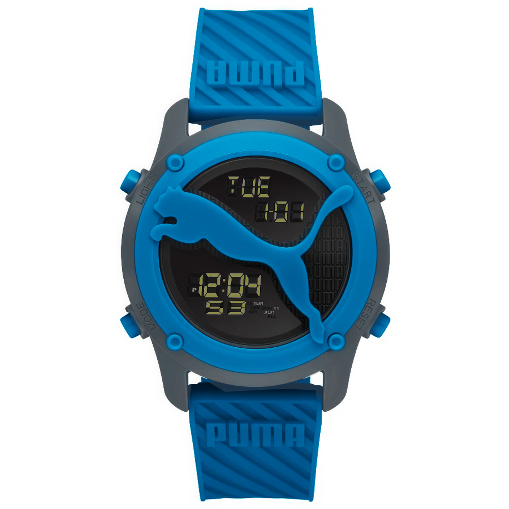 RELOJ HOMBRE DIGITAL PUMA BIG CAT P5101 LUZ DE FONDO ALARMA CRONÓMETRO CORREA DE SILICONA AZUL - 1