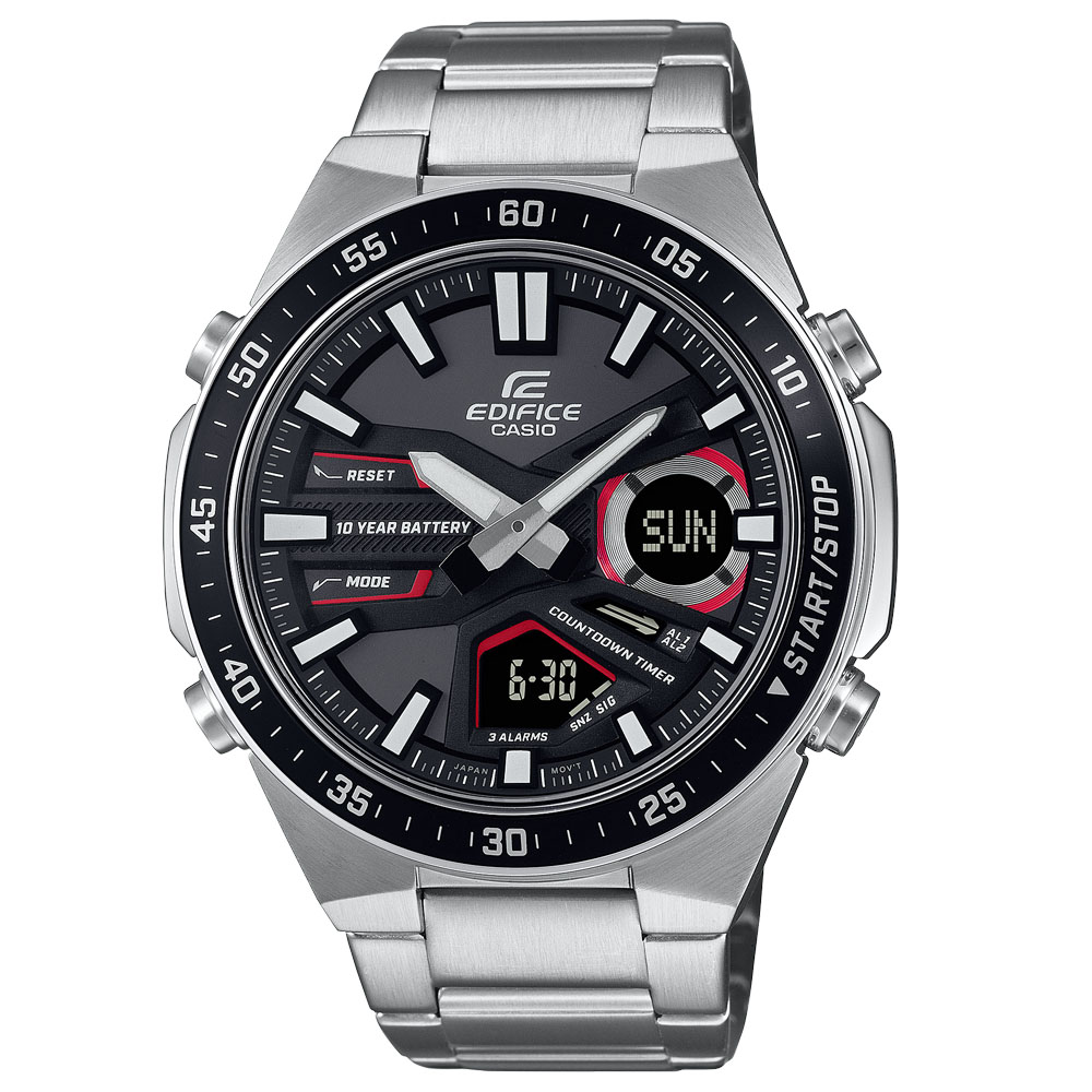 RELOJ HOMBRE CASIO EDIFICE EFV-C110D-1A4V DIGITAL ANALÓGICO ACERO INOXIDABLE DIAL NEGRO - 1