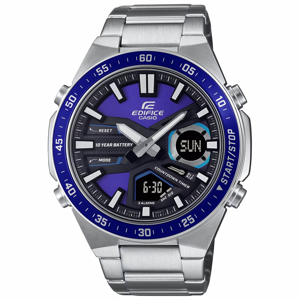 RELOJ HOMBRE CASIO EDIFICE EFV-C110D-2AV DIGITAL ANALÓGICO ACERO INOXIDABLE DIAL AZUL - 1