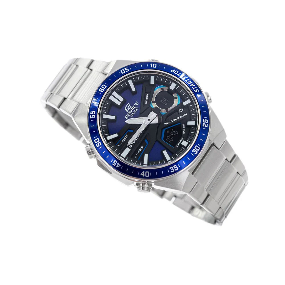 RELOJ HOMBRE CASIO EDIFICE EFV-C110D-2AV DIGITAL ANALÓGICO ACERO INOXIDABLE DIAL AZUL - 5
