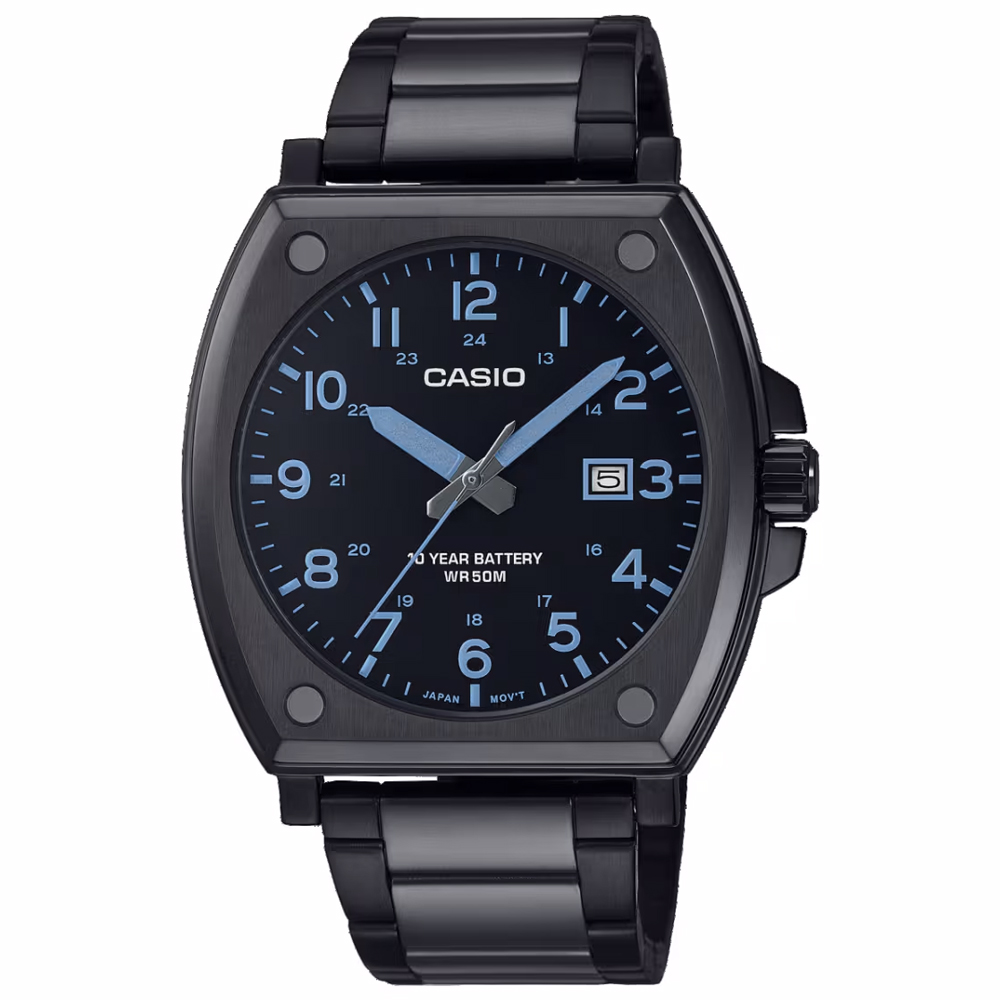 RELOJ HOMBRE CASIO MTP-E715D-1AV ANÁLOGO FECHA ACERO INOXIDABLE NEGRO - 1
