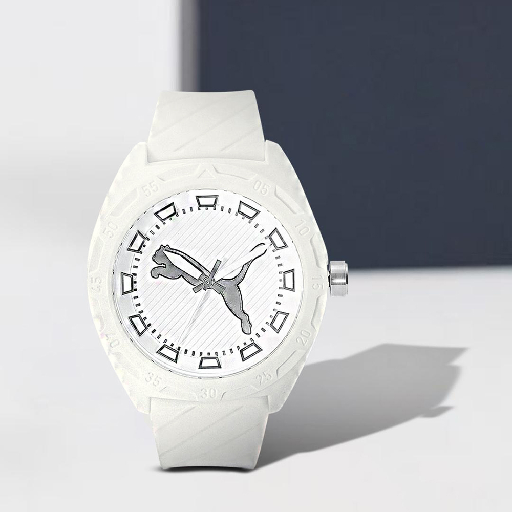 RELOJ PUMA STREET P5089 PARA HOMBRE CORREA DE SILICONA BLANCO - 3
