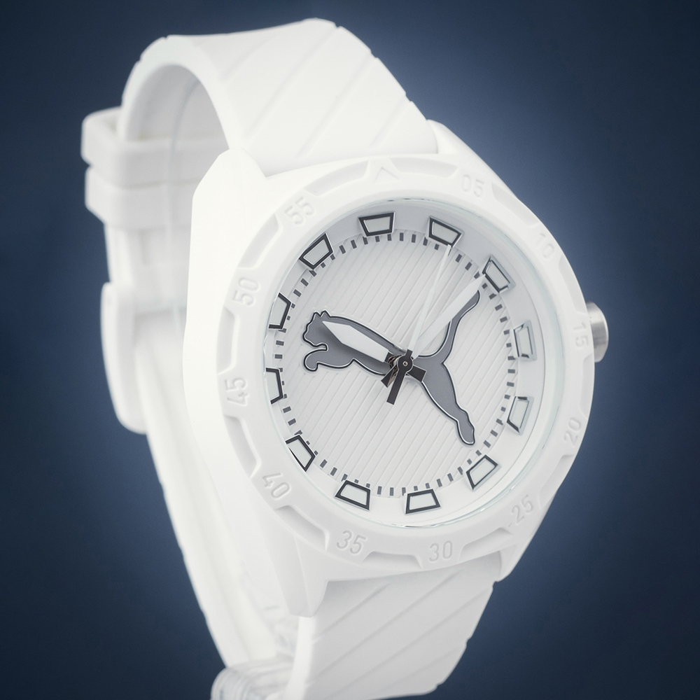 RELOJ PUMA STREET P5089 PARA HOMBRE CORREA DE SILICONA BLANCO - 6