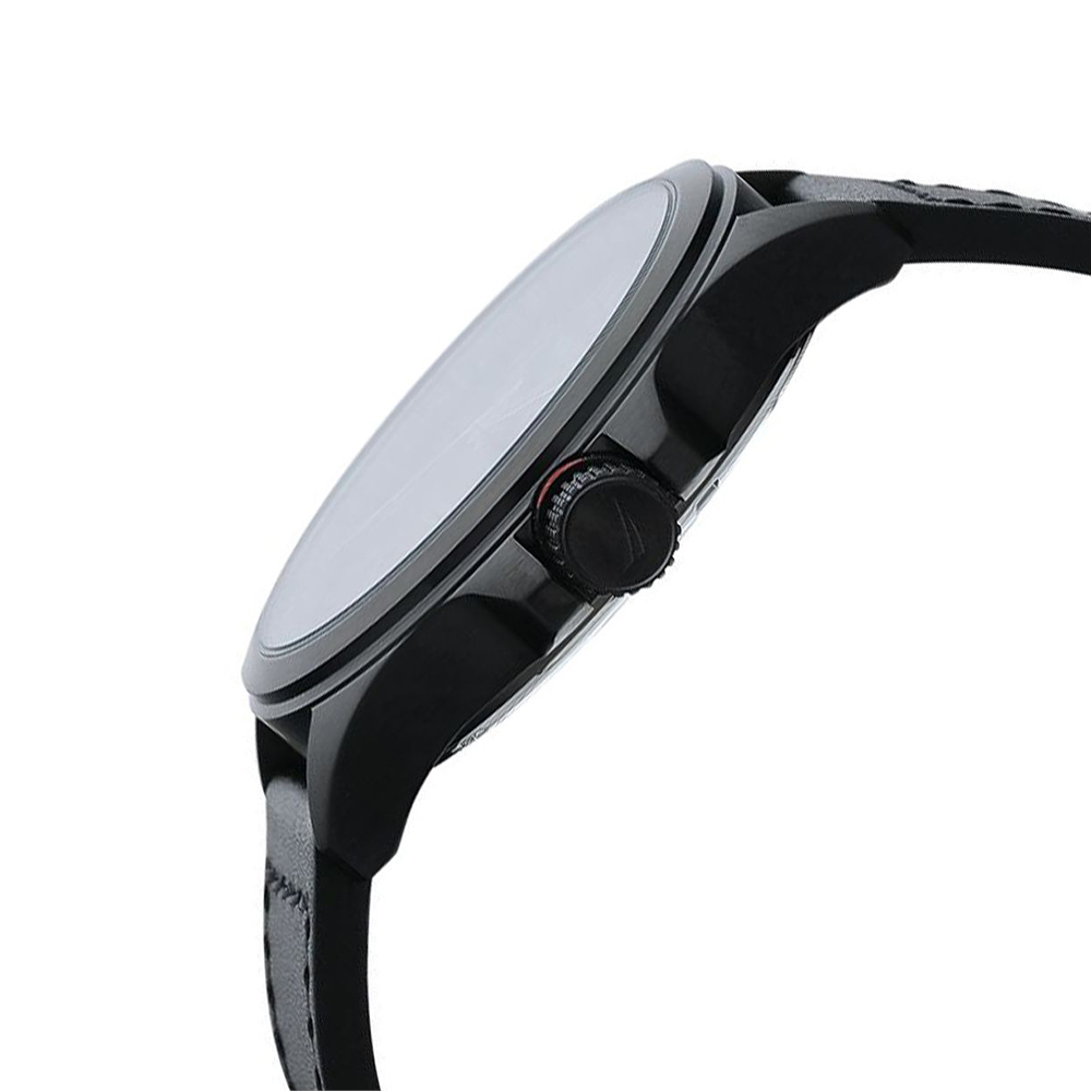 RELOJ NAUTICA GLEN PARK NAPGLP004 FECHA ACERO INOXIDABLE Y CORREA DE CUERO NEGRO - 5