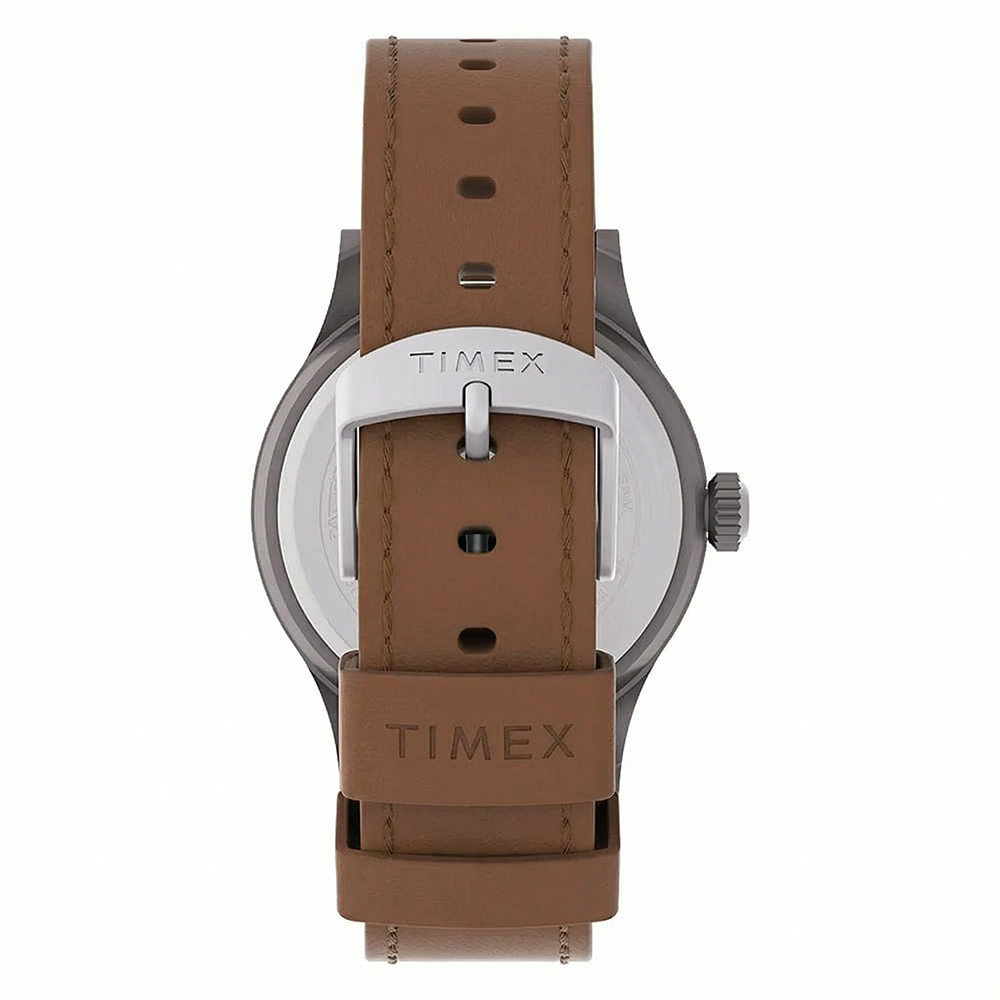 RELOJ TIMEX EXPEDITION SCOUT TW4B26000 FECHA LUZ INDIGLO CORREA CUERO MARRÓN DIAL GRIS OSCURO - 6