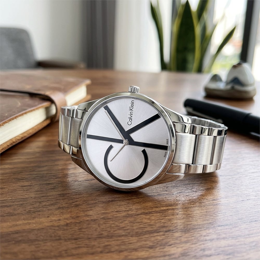 RELOJ HOMBRE ANALÓGO CALVIN KLEIN TIME K4N2114Z SUIZO ZAFIRO ACERO INOXIDABLE DIAL PLATEADO - 5