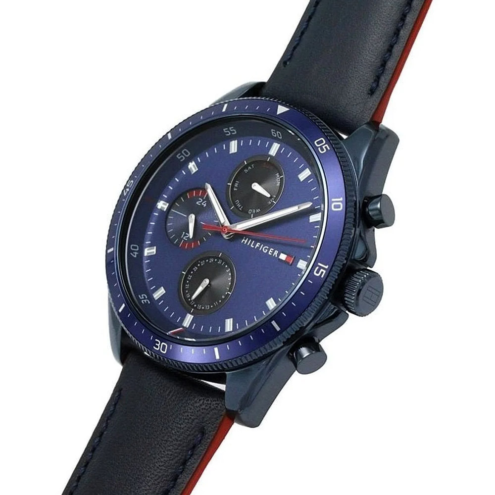 RELOJ TOMMY HILFIGER PARKER 1791839 MULTIFUNCIONAL ACERO INOXIDABLE CORREA DE CUERO AZUL - 5