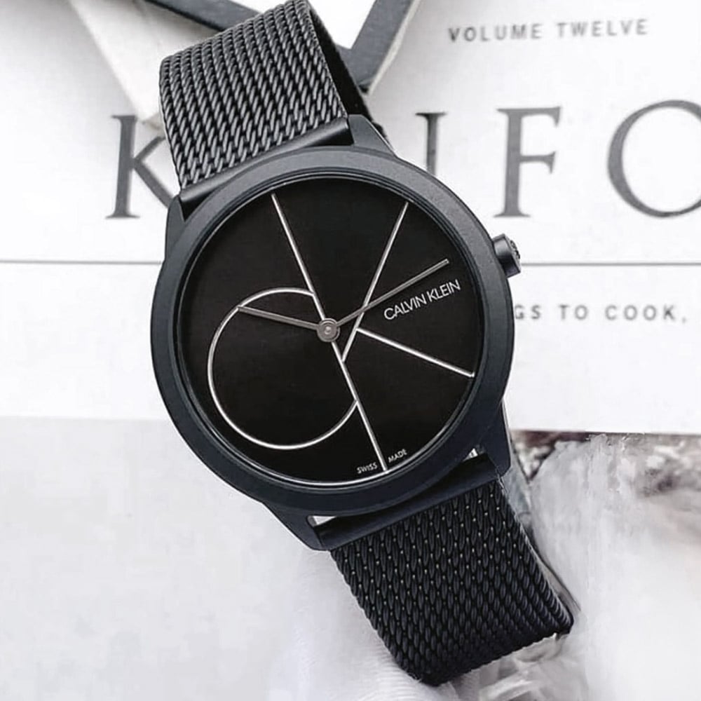 RELOJ CALVIN KLEIN MINIMAL K3M5T451 SUIZO ACERO INOXIDABLE NEGRO - 3