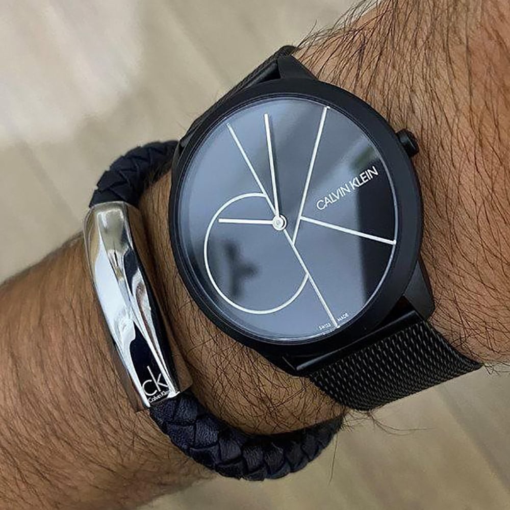 RELOJ CALVIN KLEIN MINIMAL K3M5T451 SUIZO ACERO INOXIDABLE NEGRO - 5
