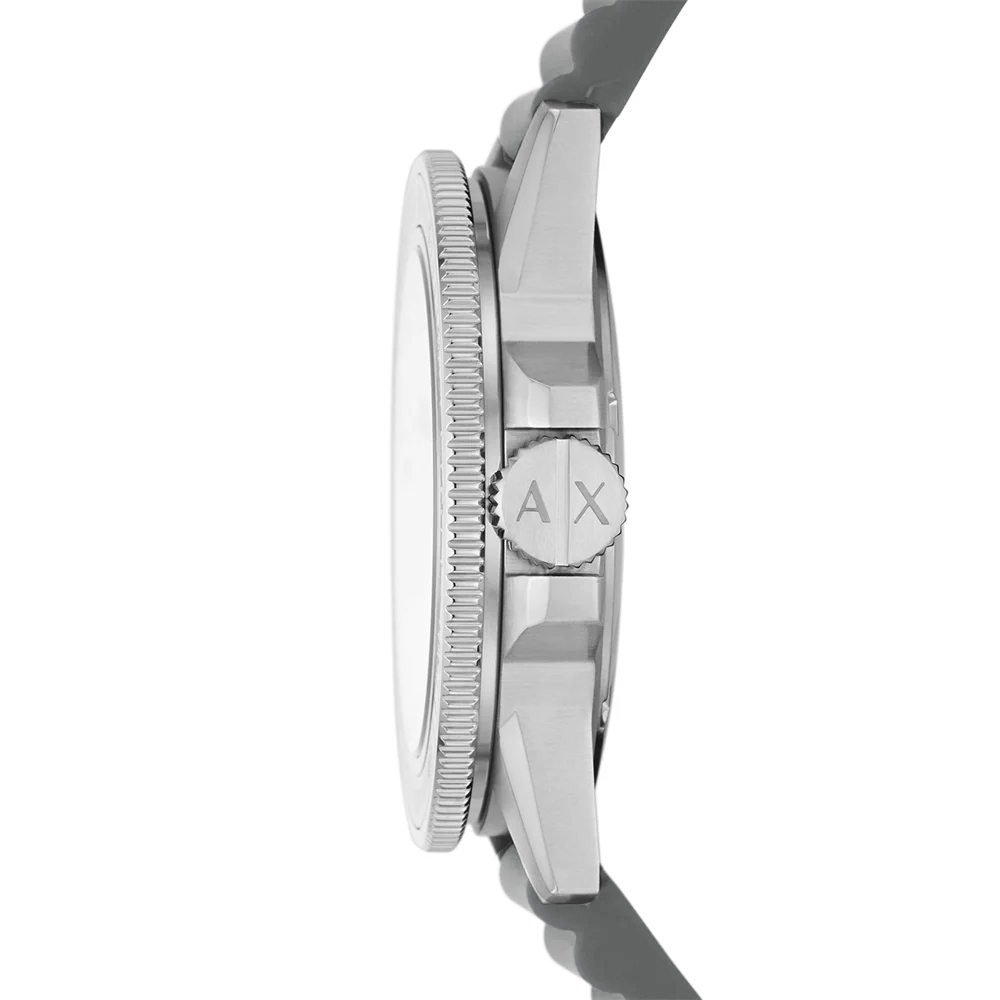 RELOJ ARMANI EXCHANGE LEONARDO AX1862 ACERO INOXIDABLE CORREA SILICONA Y DIAL GRIS - 5