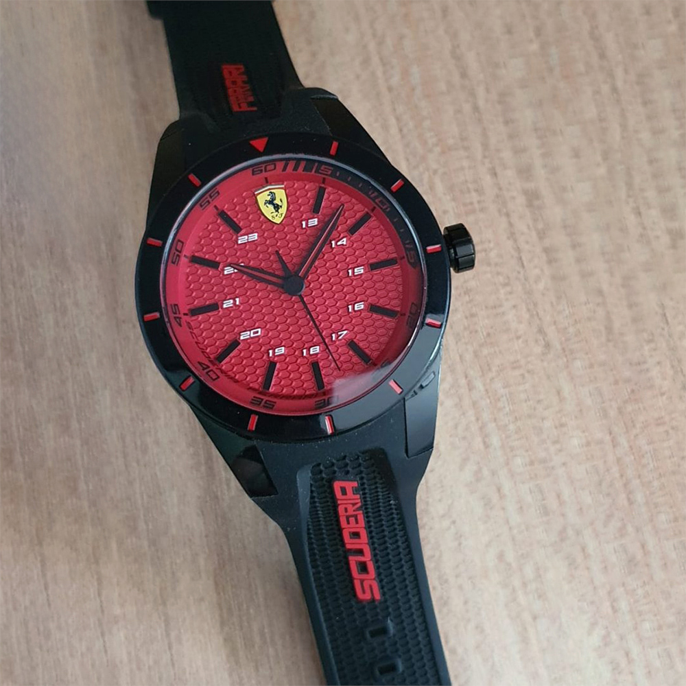 RELOJ FERRARI REDREV 0830248 CORREA DE SILICONA NEGRO DIAL ROJO - 6