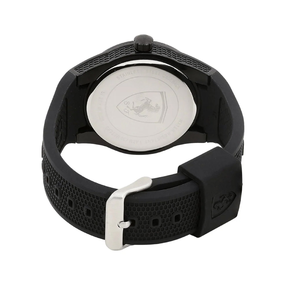 RELOJ FERRARI REDREV 0830248 CORREA DE SILICONA NEGRO DIAL ROJO - 8